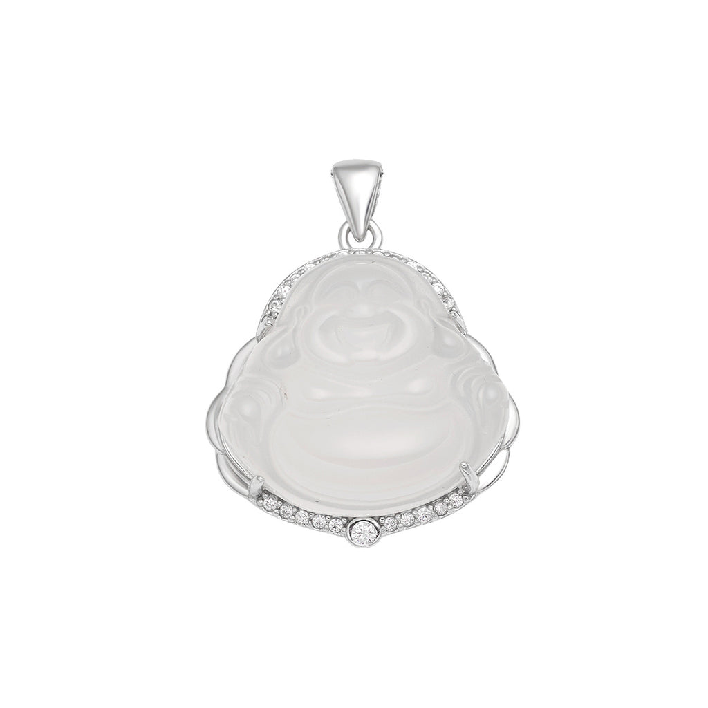 Damen Anhänger aus hochwertigem Jade mit detailreichen Zirkonia-Verzierungen Shop Nory