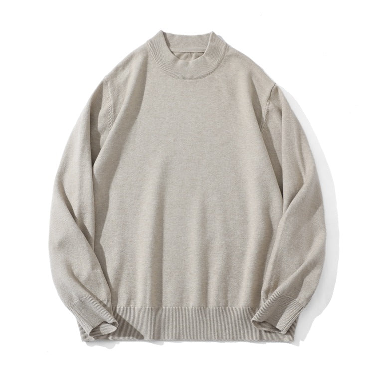 Unisex Feiner Strickpullover mit Mockneck, Oversize-Schnitt und gerippten Bündchen Shop Nory