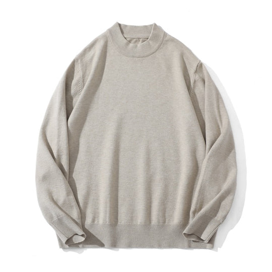 Unisex Feiner Strickpullover mit Mockneck, Oversize-Schnitt und gerippten Bündchen Shop Nory