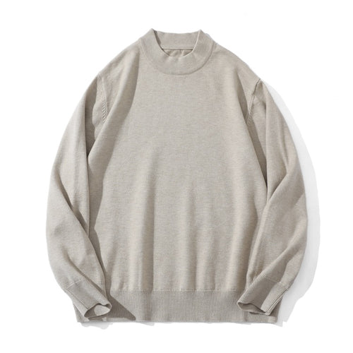 Unisex Feiner Strickpullover mit Mockneck, Oversize-Schnitt und gerippten Bündchen Shop Nory