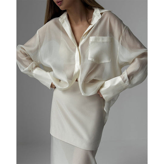 Damen lässige und luftige Hemdbluse