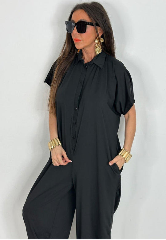 Damen LEOPARD-Muster Jumpsuit mit lässigem Schnitt und praktischen Taschen Shopnory