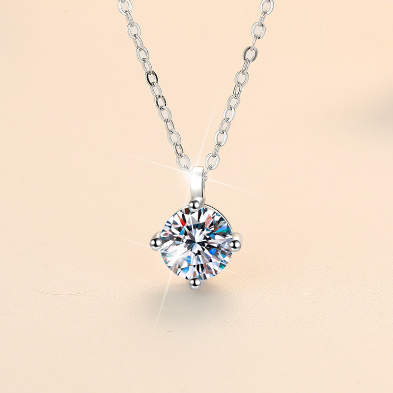 Damen elegante Halskette mit funkelndem Zirkonia-Anhänger Shop Nory