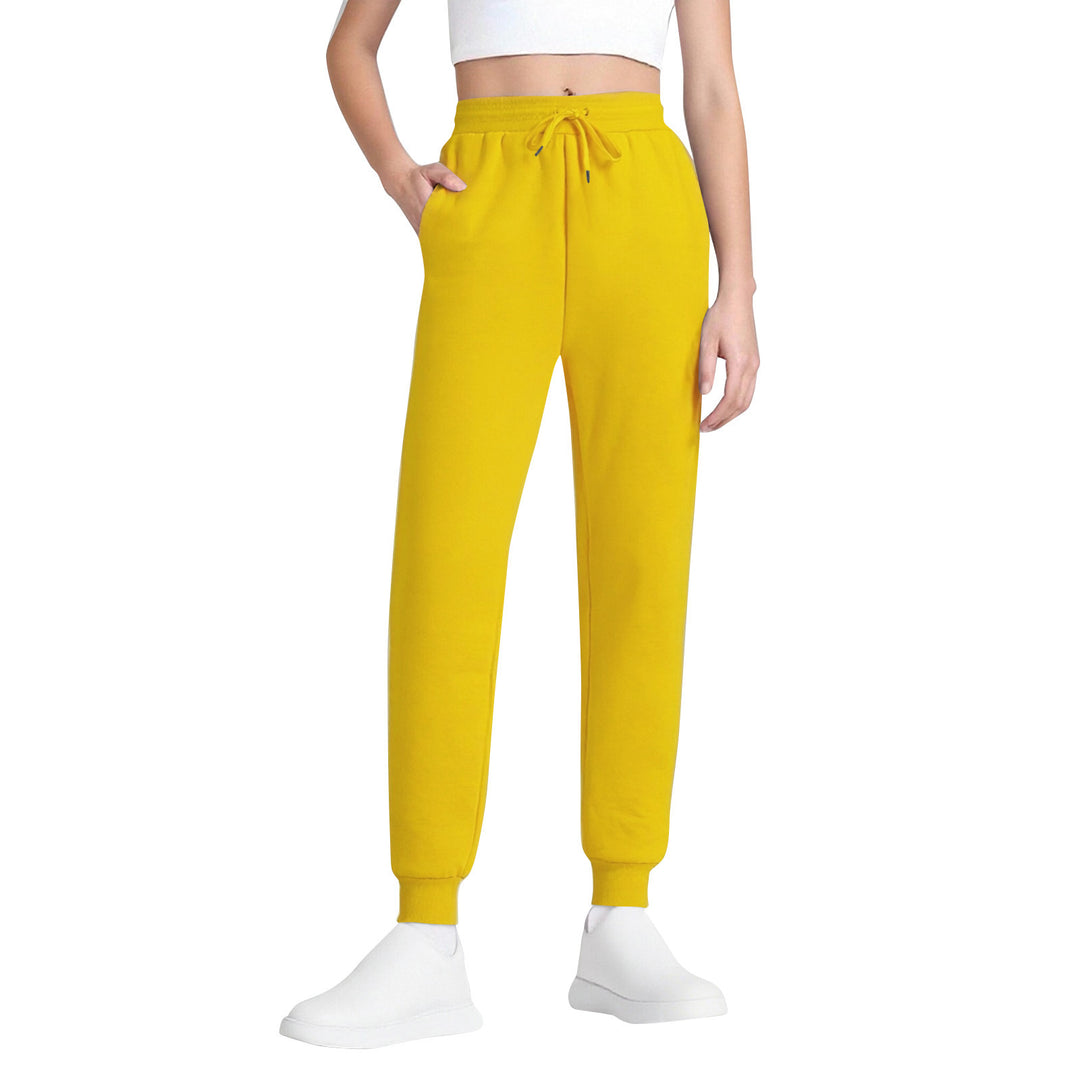 Damen nan schlanke hochgeschnittene Jogginghose mit Tunnelzug, Eingrifftaschen und Bündchen Shop Nory