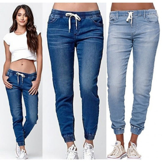 Damen Joggingjeans mit elastischem Bund und praktischen Taschen