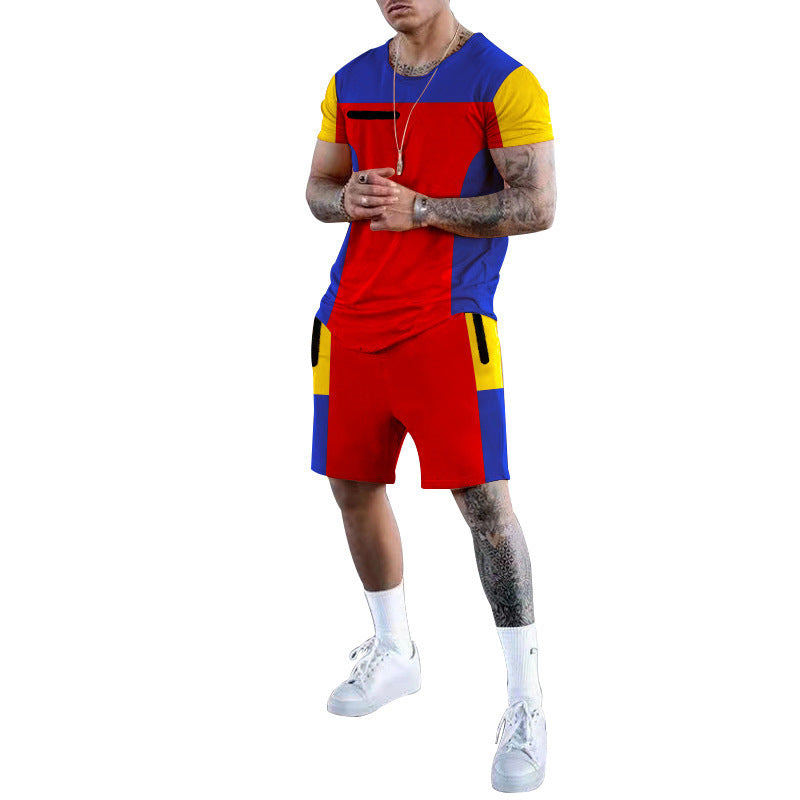 Herren Sportliches Freizeit-Set mit atmungsaktivem Design und praktischen Taschen