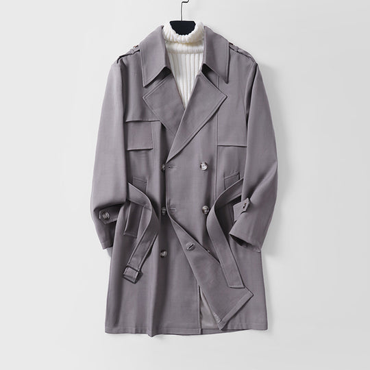 Damen Moderner Kurzmantel im Trench‑Stil mit doppelreihiger Knopfleiste und Epauletten Shop Nory