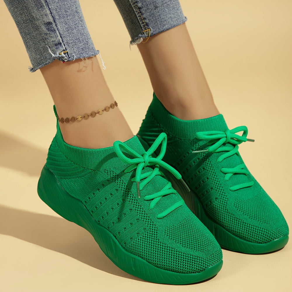 Damen atmungsaktive Slip-On Sportschuhe mit flexiblem Obermaterial