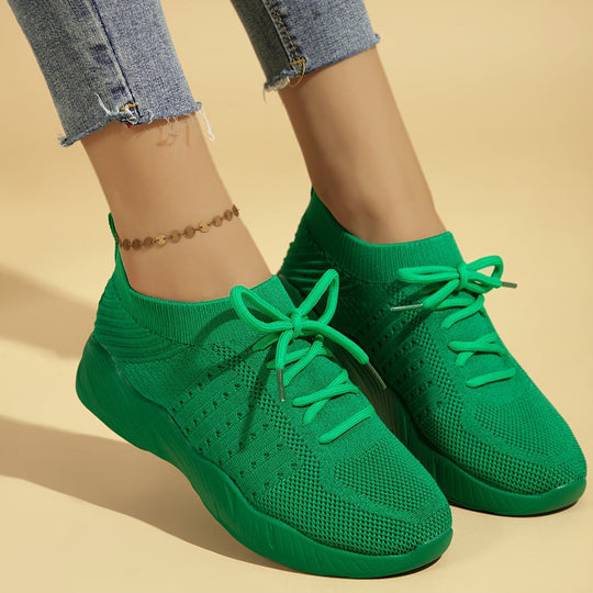 Damen atmungsaktive Slip-On Sportschuhe mit flexiblem Obermaterial
