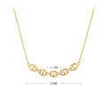 Damen Halskette mit stilvollem Gliederdesign und funkelnden Zirkonia Shop Nory