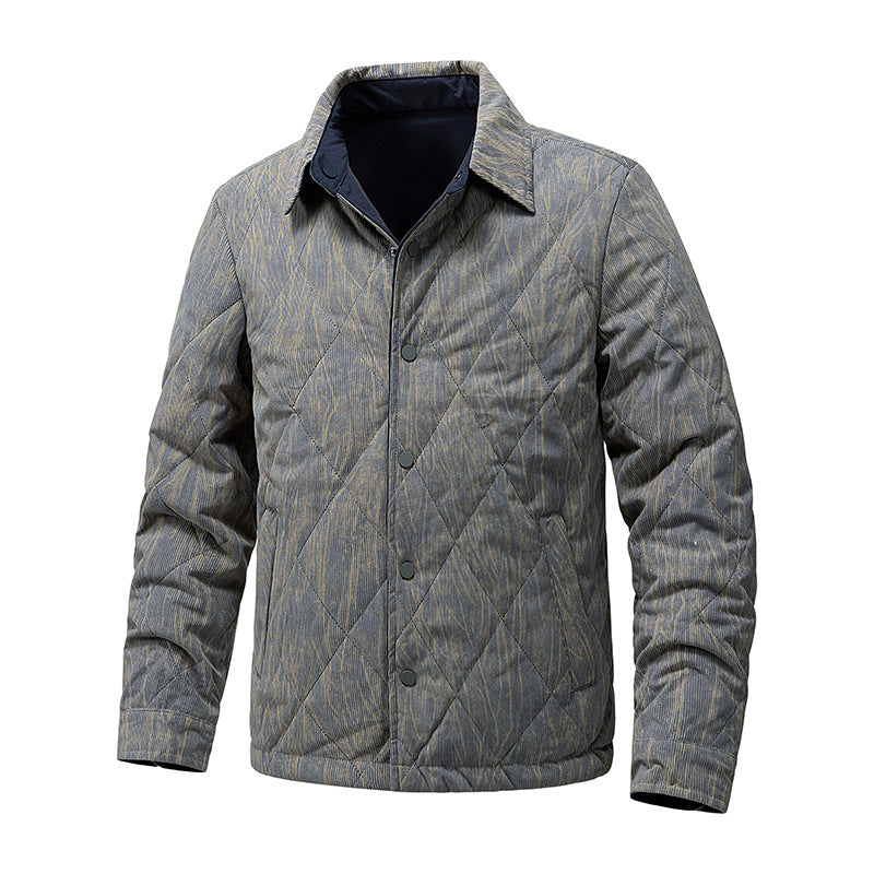 Herren Leicht wattierte gesteppte Übergangsjacke mit Hemdkragen Shop Nory