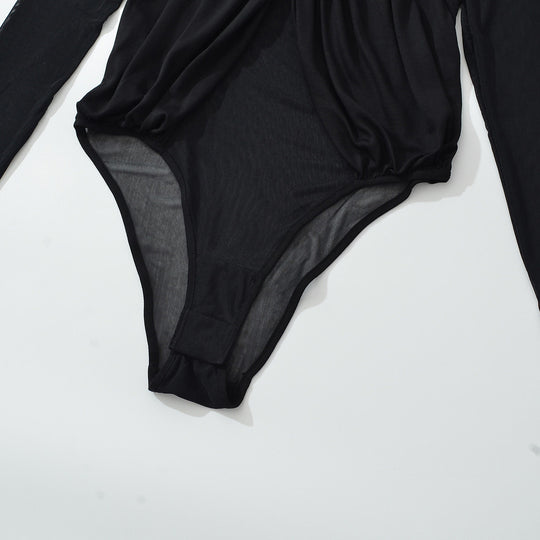 Damen Drapiertes Mesh-Body mit geraffter Vorderpartie Shop Nory