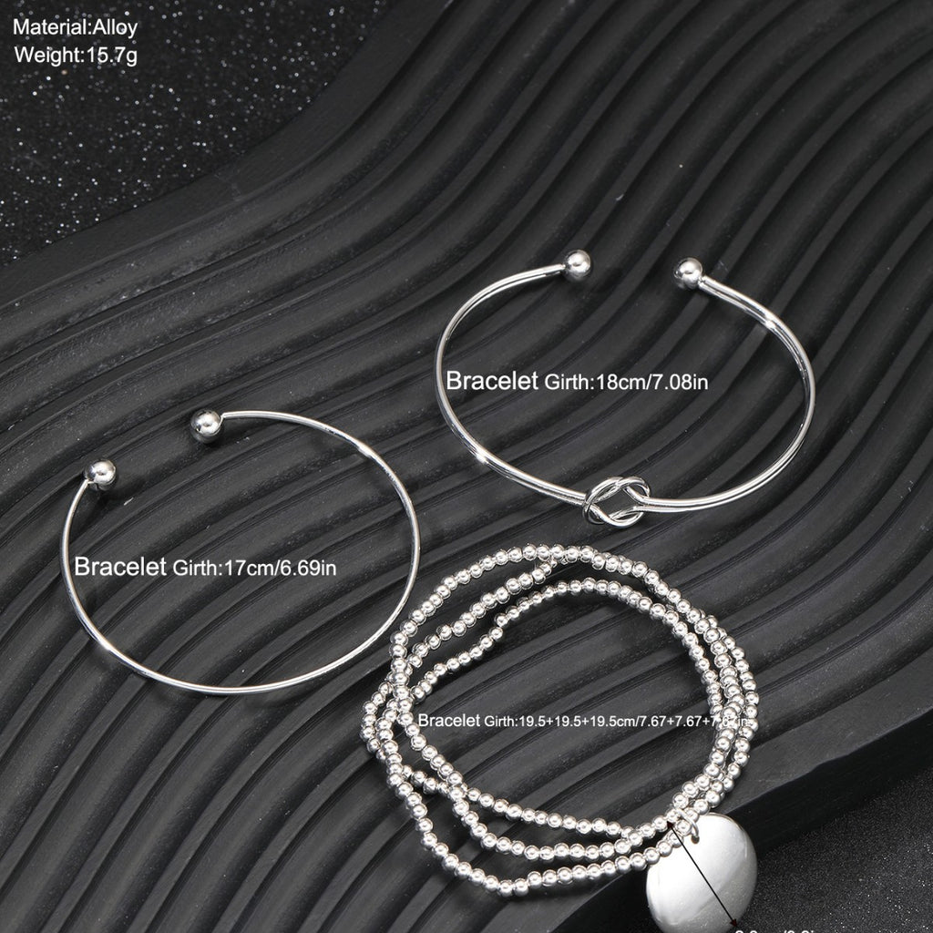 Damen Armband-Set mit kreativem Ketten-Design und stilvollen Anhängern Shop Nory