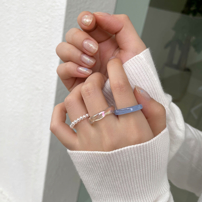 Damen Ring-Set aus handgefertigten Naturmaterialien Shop Nory