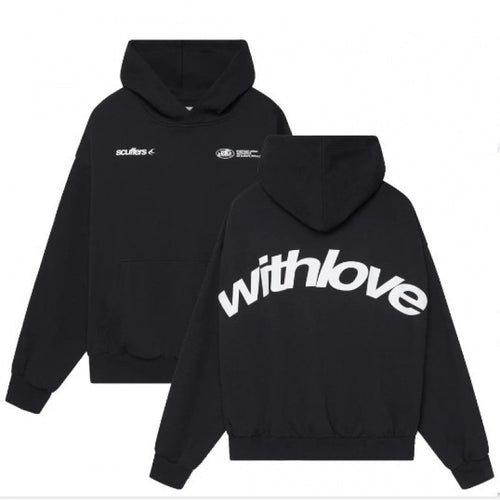 Unisex nan oversized Kapuzenpullover mit großflächigem Rückenprint, Kängurutasche und gerippten Bündchen Shop Nory
