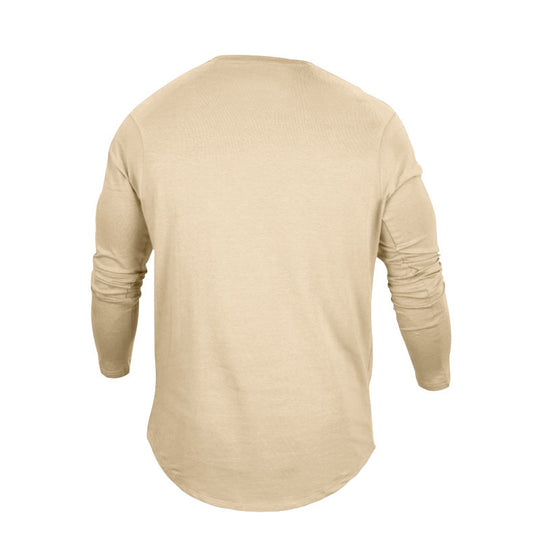 Herren Langarmshirt mit verlängertem Rundsaum und schmalem Schnitt aus elastischem Funktionsjersey Shop Nory