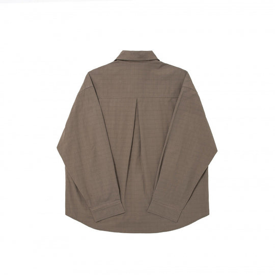 Herren Boxy-Hemd mit feiner Gitterstruktur, kastiger Silhouette und aufgesetzter Brusttasche Shop Nory