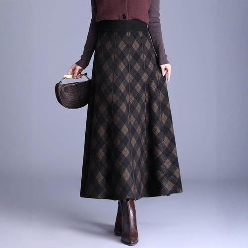 Damen Eleganter Maxirock mit geometrischem Muster Shop Nory
