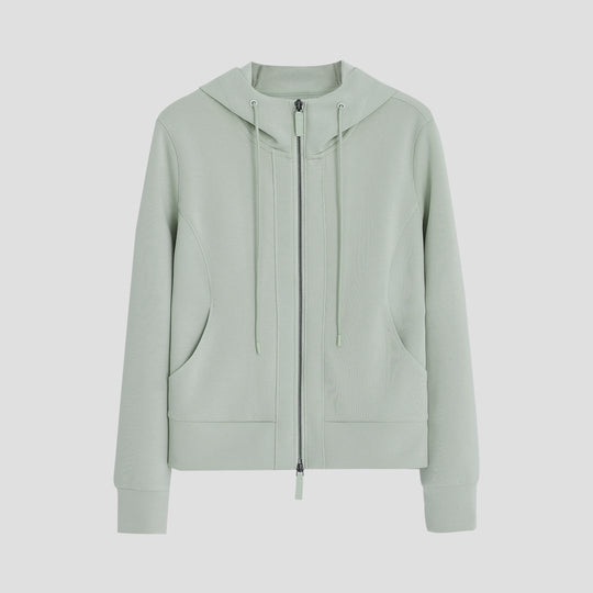 Damen Kapuzen-Performance-Zipjacke mit Reißverschluss und seitlichen Eingriffstaschen Shop Nory