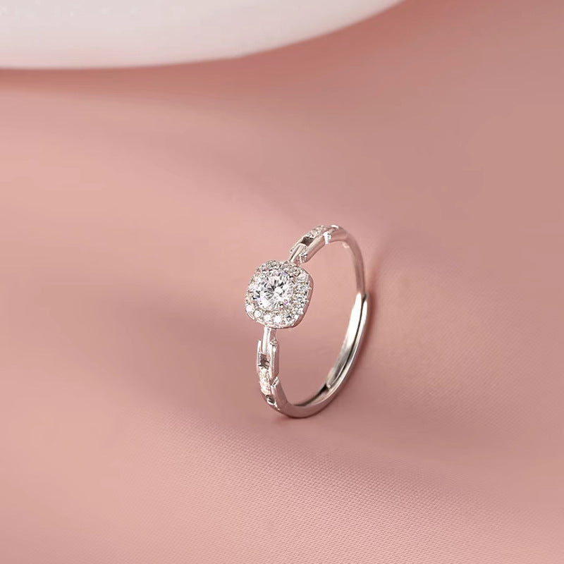 Damenring mit kunstvollem Zirkonia-Stein und filigranem Design Shop Nory
