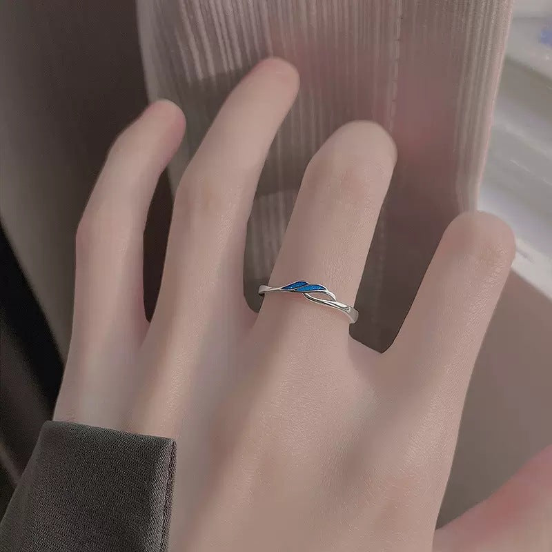 Damen Moderner Ring mit elegantem Blatt-Design Shop Nory