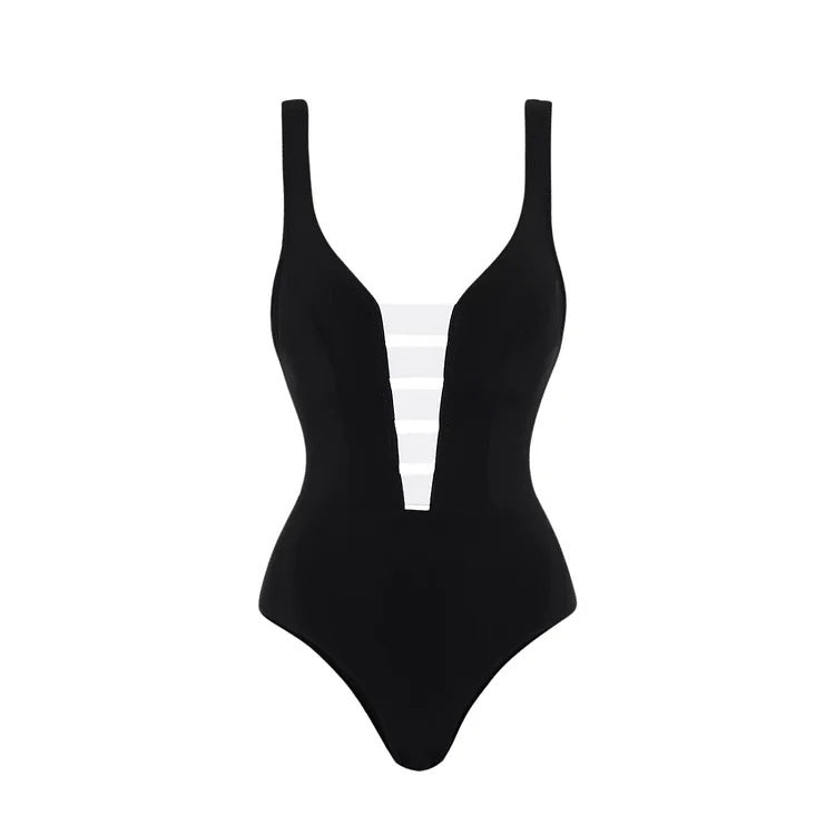 Damen Badeanzug mit modischem Off-Shoulder Design und eleganter Rüschen-Maxiröhre Shopnory