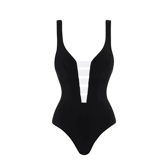 Damen Badeanzug mit modischem Off-Shoulder Design und eleganter Rüschen-Maxiröhre Shopnory