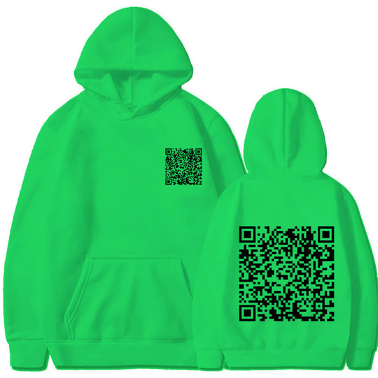 Damen Sportlicher Kapuzenpullover mit QR-Code Shop Nory
