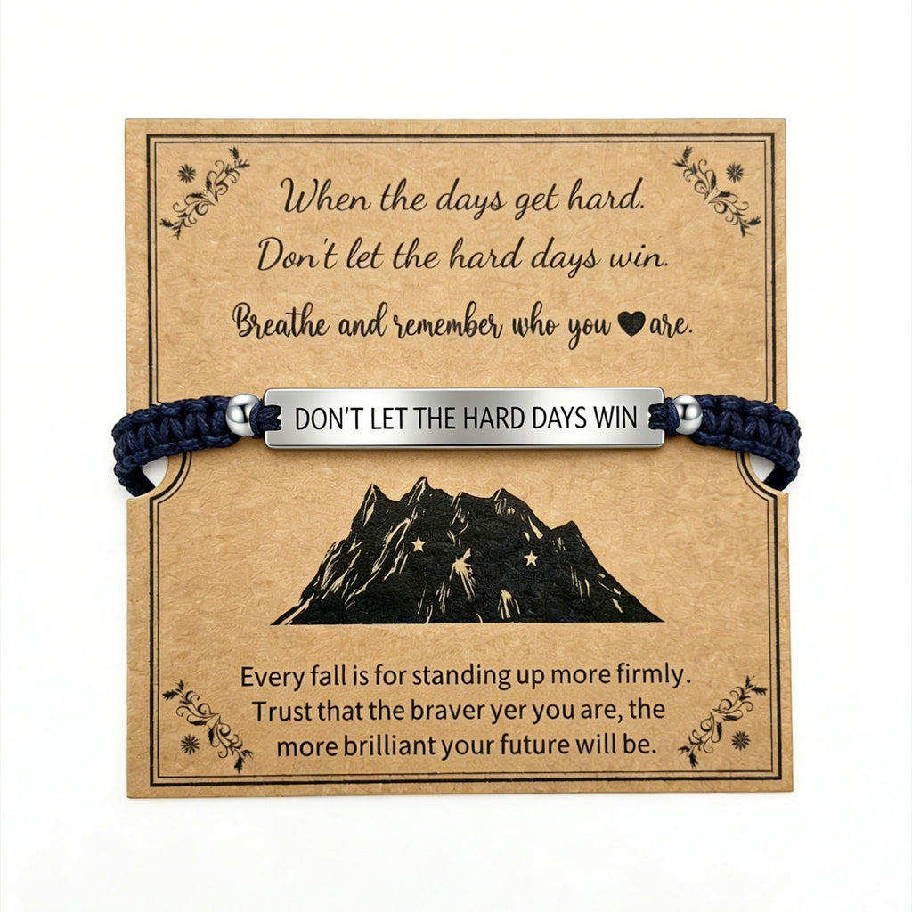 Damen Motivationsarmband mit verstellbarem Knoten und inspirierendem Spruch Shop Nory
