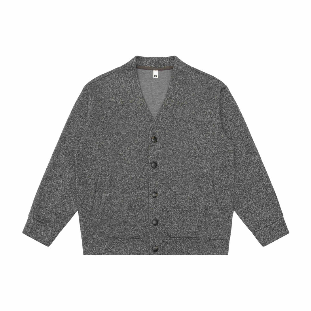 Unisex V-Ausschnitt Cardigan mit Strukturstrick und aufgesetzten Taschen Shop Nory