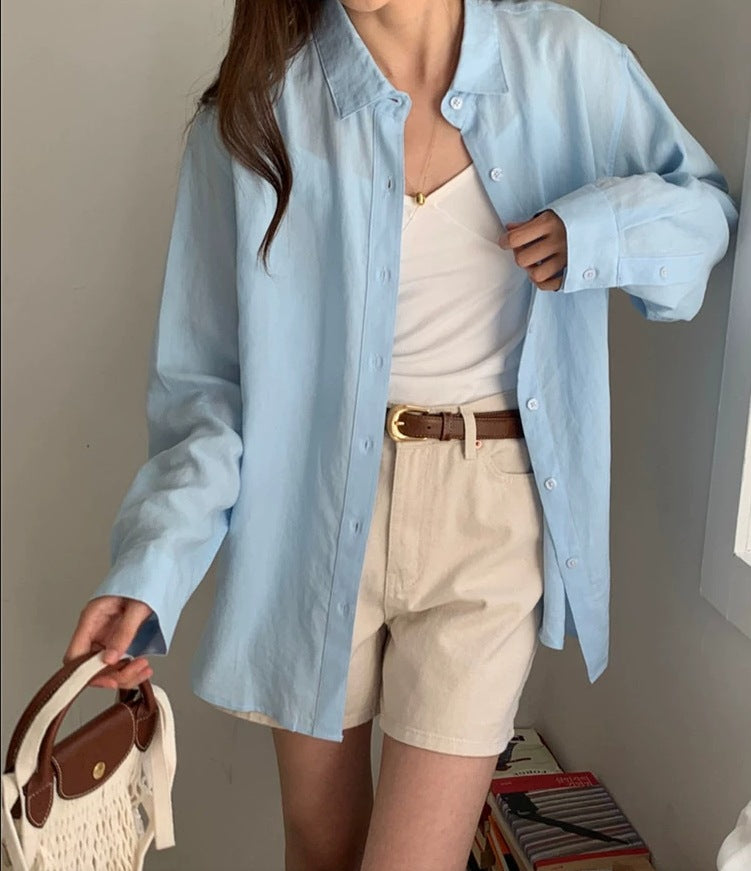 Damen Lässige Oversize-Hemdbluse mit kastiger Silhouette und krempelbaren Ärmeln Shop Nory