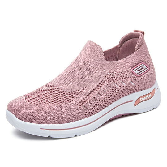 Damen nan ultraleichter gestrickter Slip-On Walking-Sneaker mit nahtlosem Sockenschaft und dämpfender EVA-Comfort-Zwischensohle Shop Nory