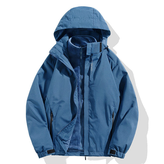 Herren zweiteilige Winterjacke mit abnehmbarer Fleece-Innenjacke wasserdicht winddicht Shop Nory