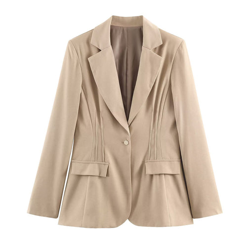 Damen taillierter Longline-Blazer mit Wiener Nähten und Pattentaschen Shop Nory