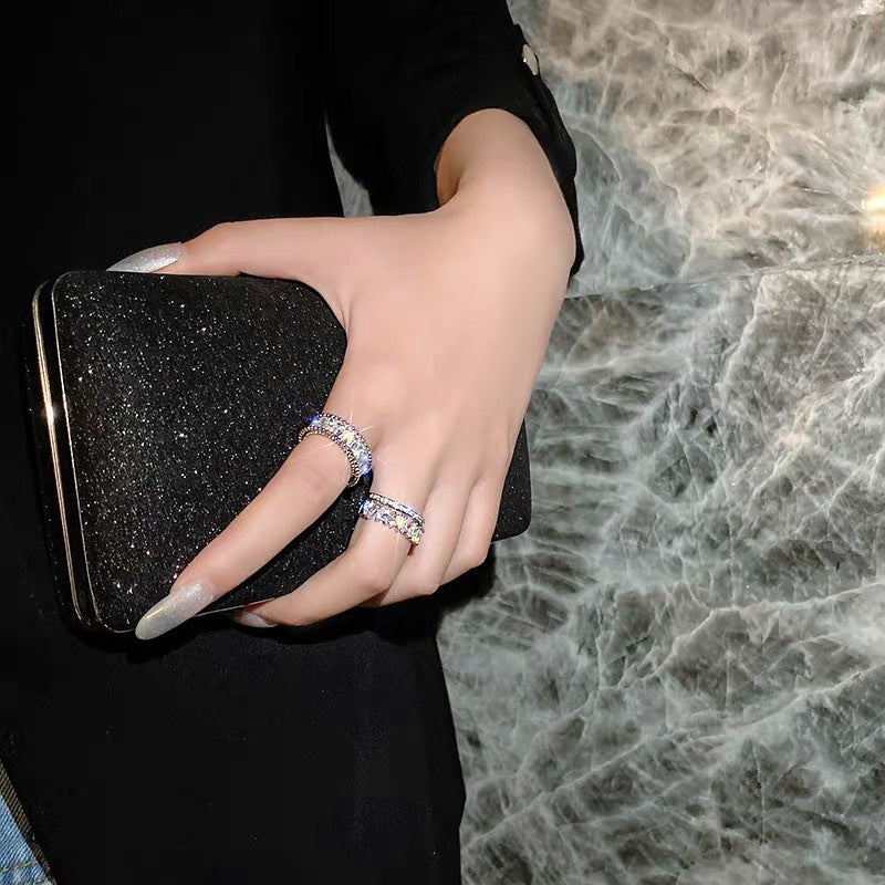 Damen eleganter und funkelnder Ring aus hochwertigem Edelstahl Shop Nory