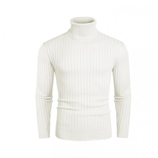 Herren gerippter Rollkragenpullover aus Feinstrick mit taillierter Silhouette Shop Nory