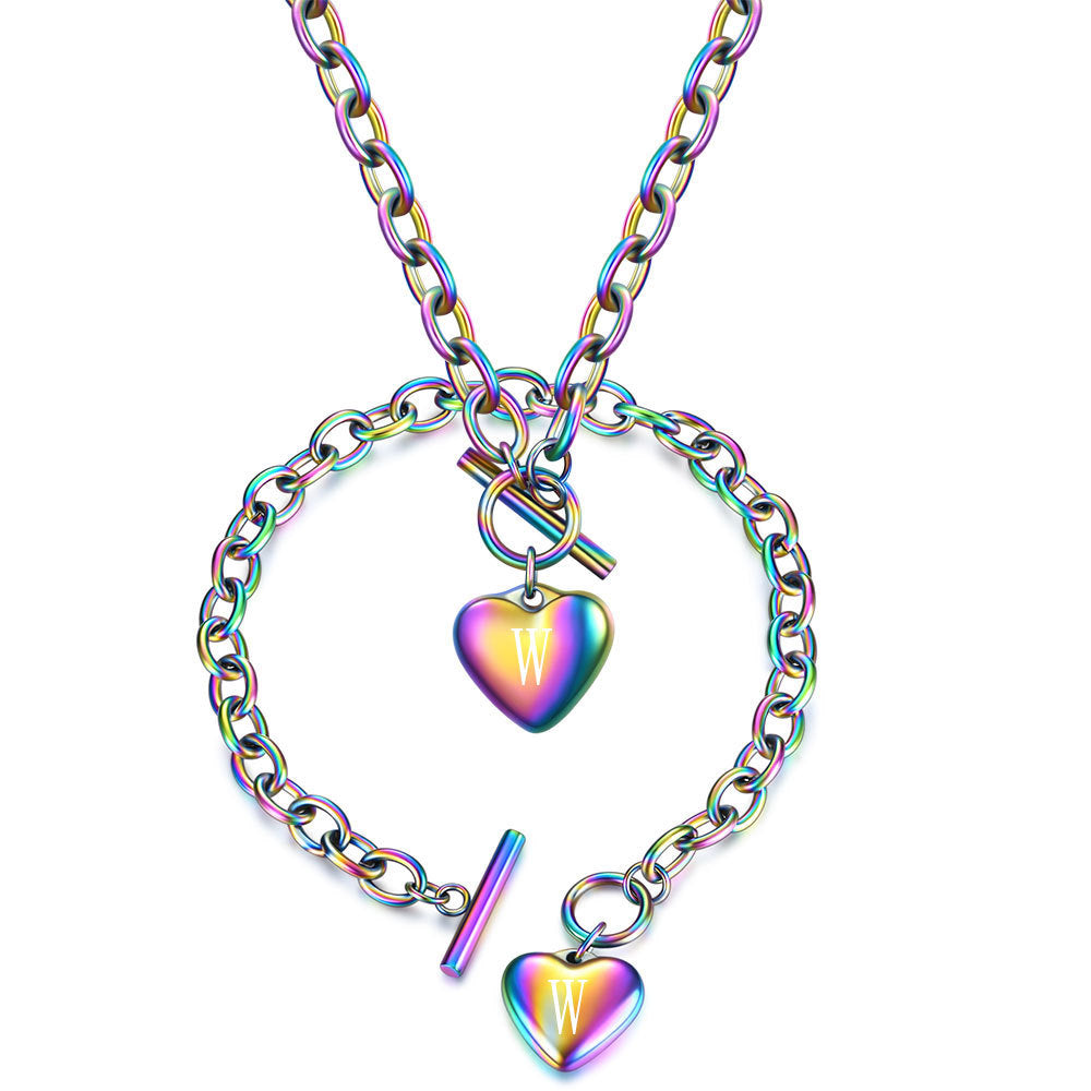 Damen Kette mit herzförmigem Anhänger und personalisiertem Design Shop Nory
