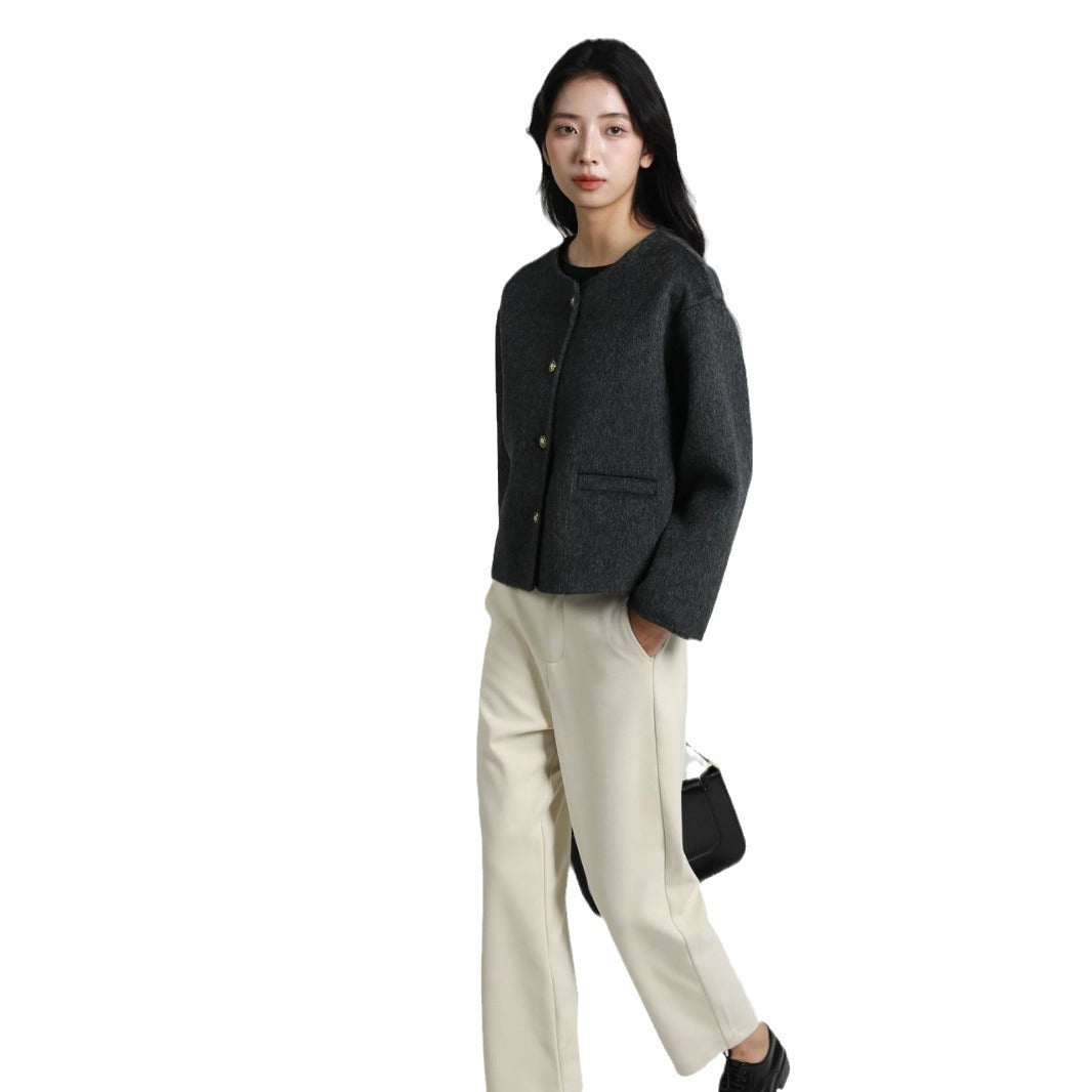 Damen Modische Kurzjacke mit Knopfleiste Shop Nory