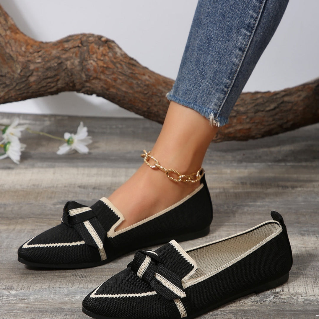 Damen Spangenballerinas mit Knötchen-Details und atmungsaktivem Obermaterial Shopnory
