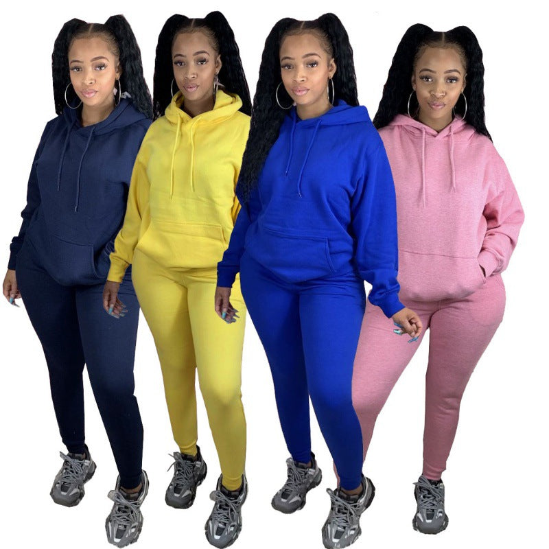 Damen Zweiteiliges Freizeitset mit Oversize Kapuzenpullover und Leggings mit hohem Bund, schmaler Passform Shop Nory