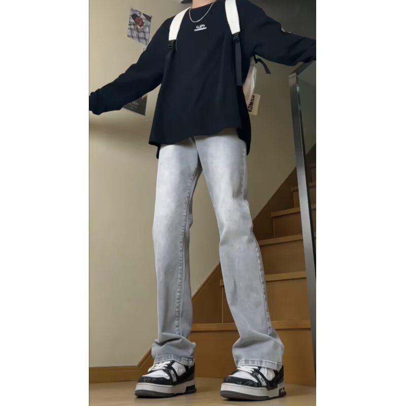 Herren Baumwollmix-Hose mit geradem Bein, lockerem Schnitt und tiefer Leibhöhe Shop Nory