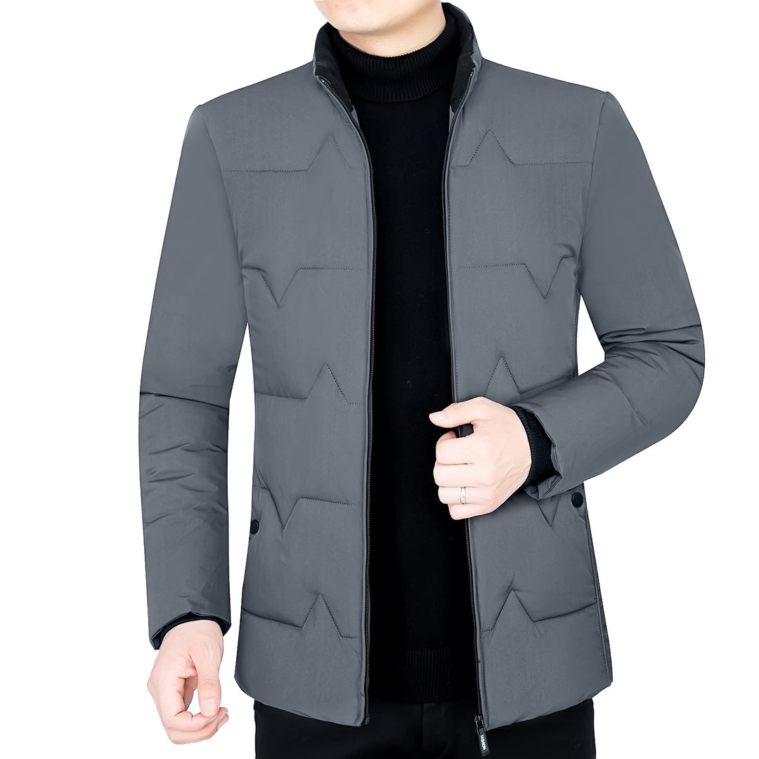 Herren Wattierte Stehkragenjacke mit wasserabweisender Oberfläche und Reißverschlusstaschen Shop Nory