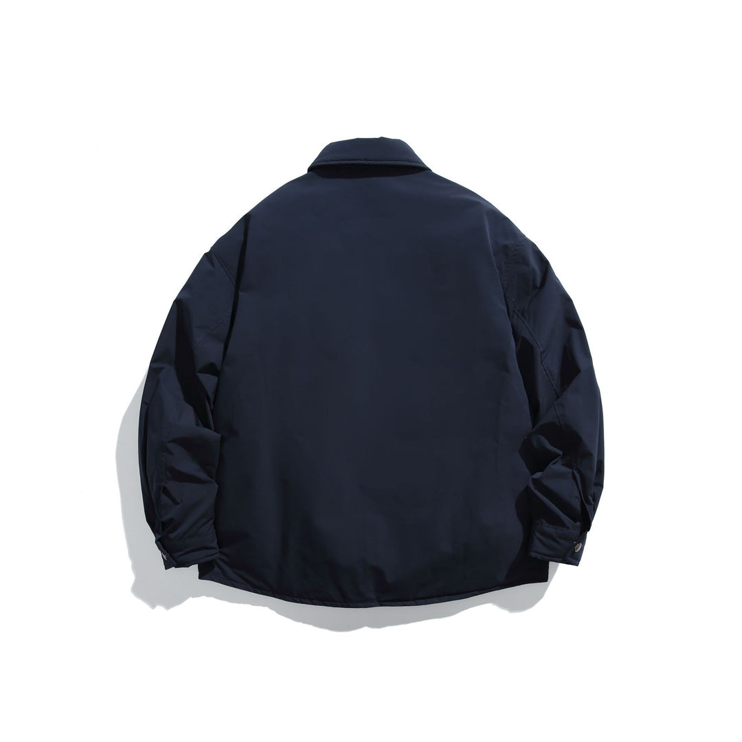 Unisex Wattierte Coach-Jacke mit Karofutter und Druckknopfleiste Shop Nory