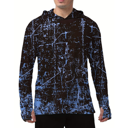 Herren Sportlicher Kapuzenpullover mit abstraktem Druck