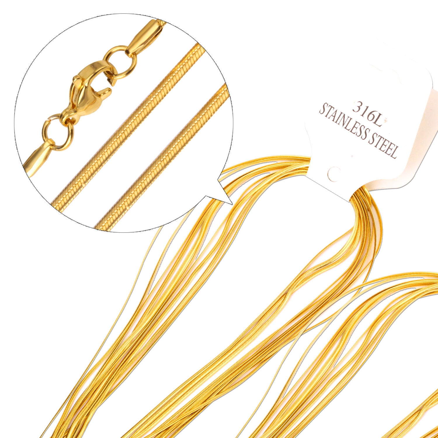 Damen Edelstahl Halskette mit elegantem Kettendesign und verstellbarem Verschluss Shop Nory