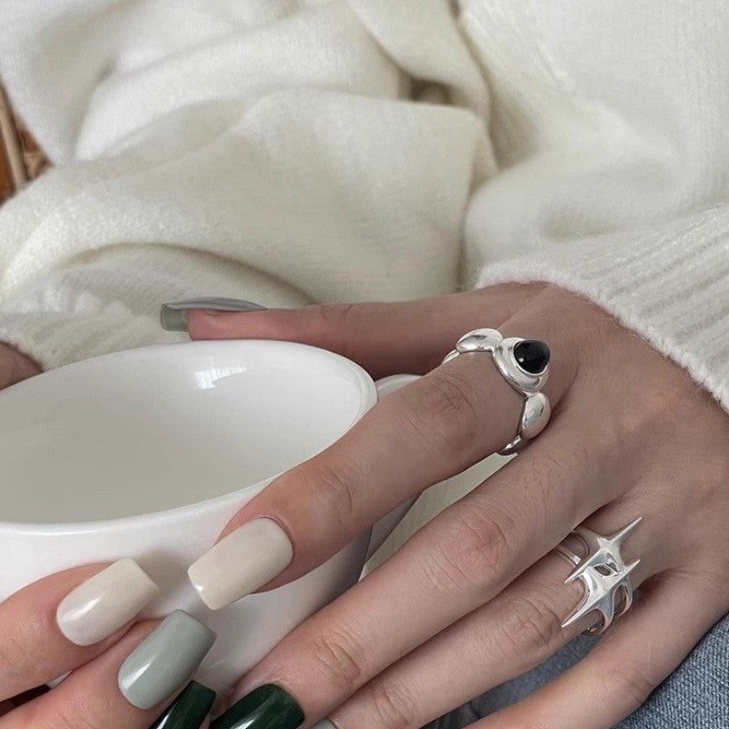Damen Offener Ring mit einzigartigem Spikes-Design Shop Nory