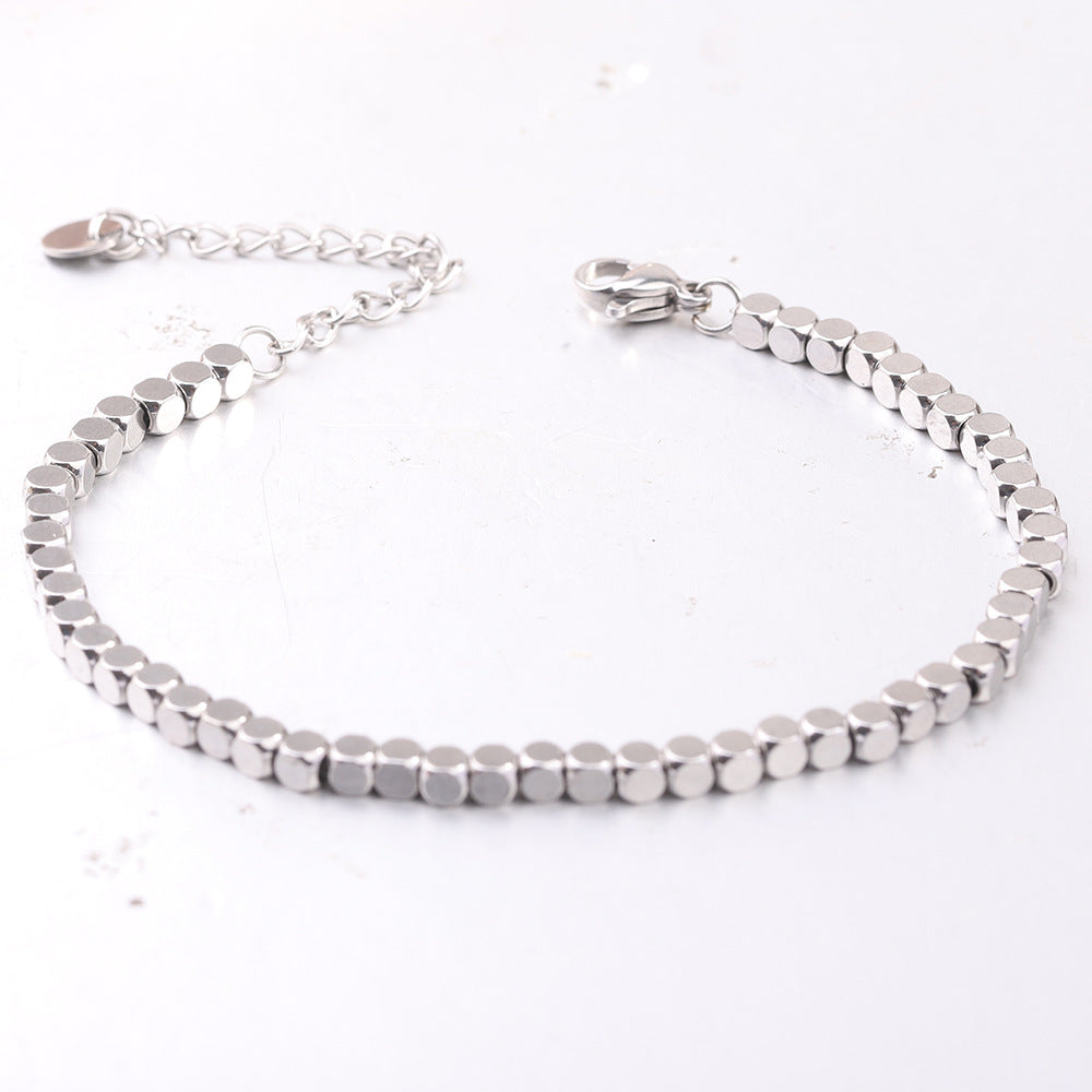 Damen Armband aus Edelstahl mit modernem, geometrischem Design Shop Nory