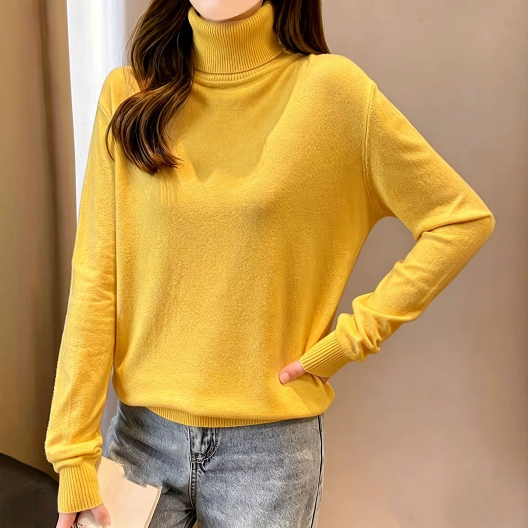 Damen Rollkragenpullover mit überschnittener Passform und gerippten Bündchen Shop Nory