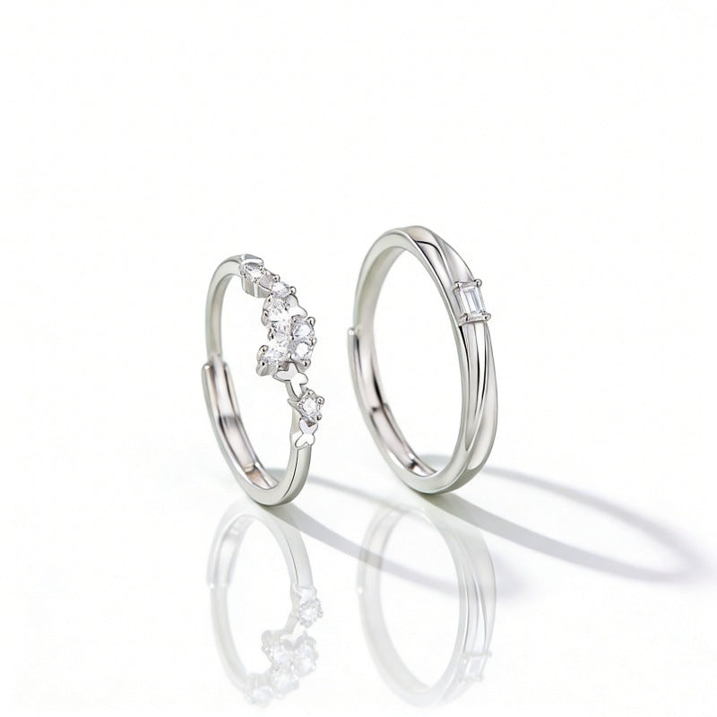 Damenring mit elegantem geschwungenem Design und funkelndem Akzent Shop Nory