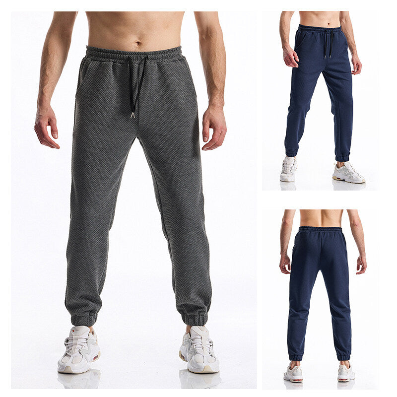 Herren Texturierte Jogginghose mit elastischem Bund, Tunnelzug und gebündeltem Beinabschluss Shop Nory